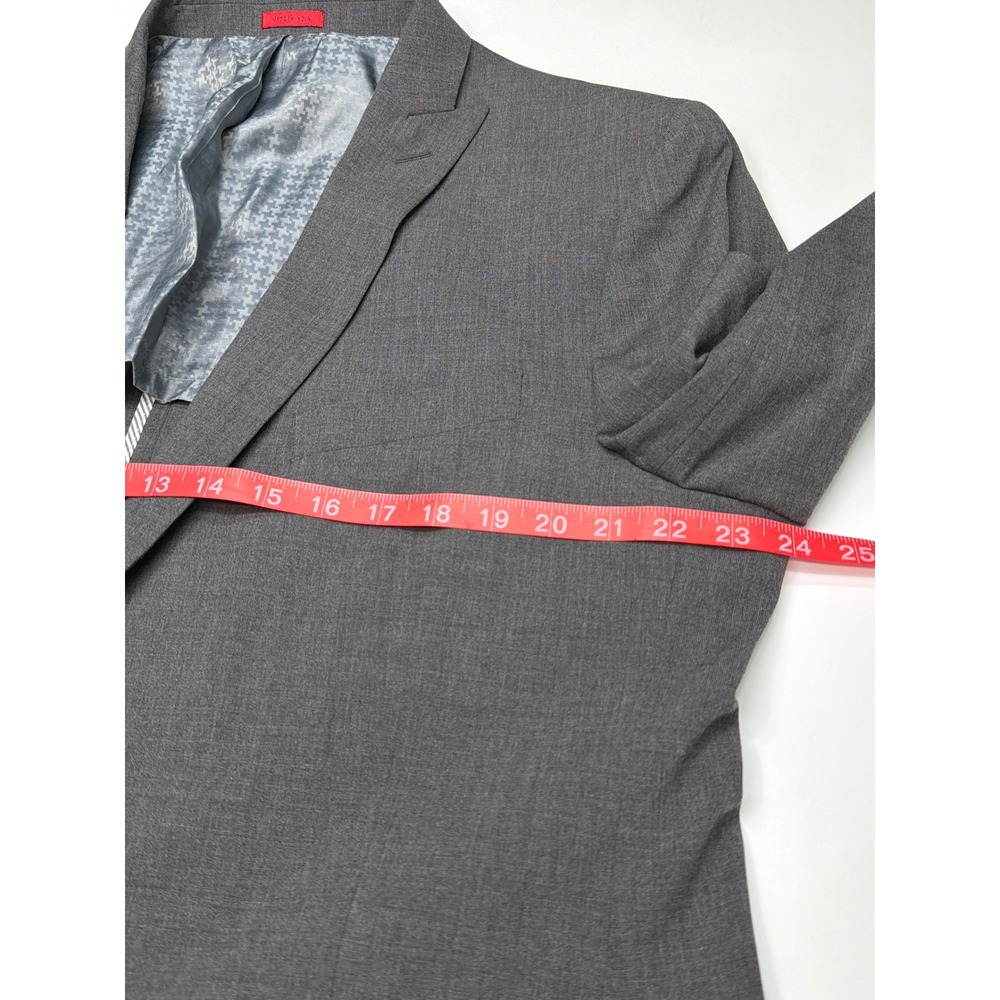 John Varvatos USA Mens Grey‎ Wool Blend 2 Button Blazer Sport Coat 46R - Picture 4 of 11